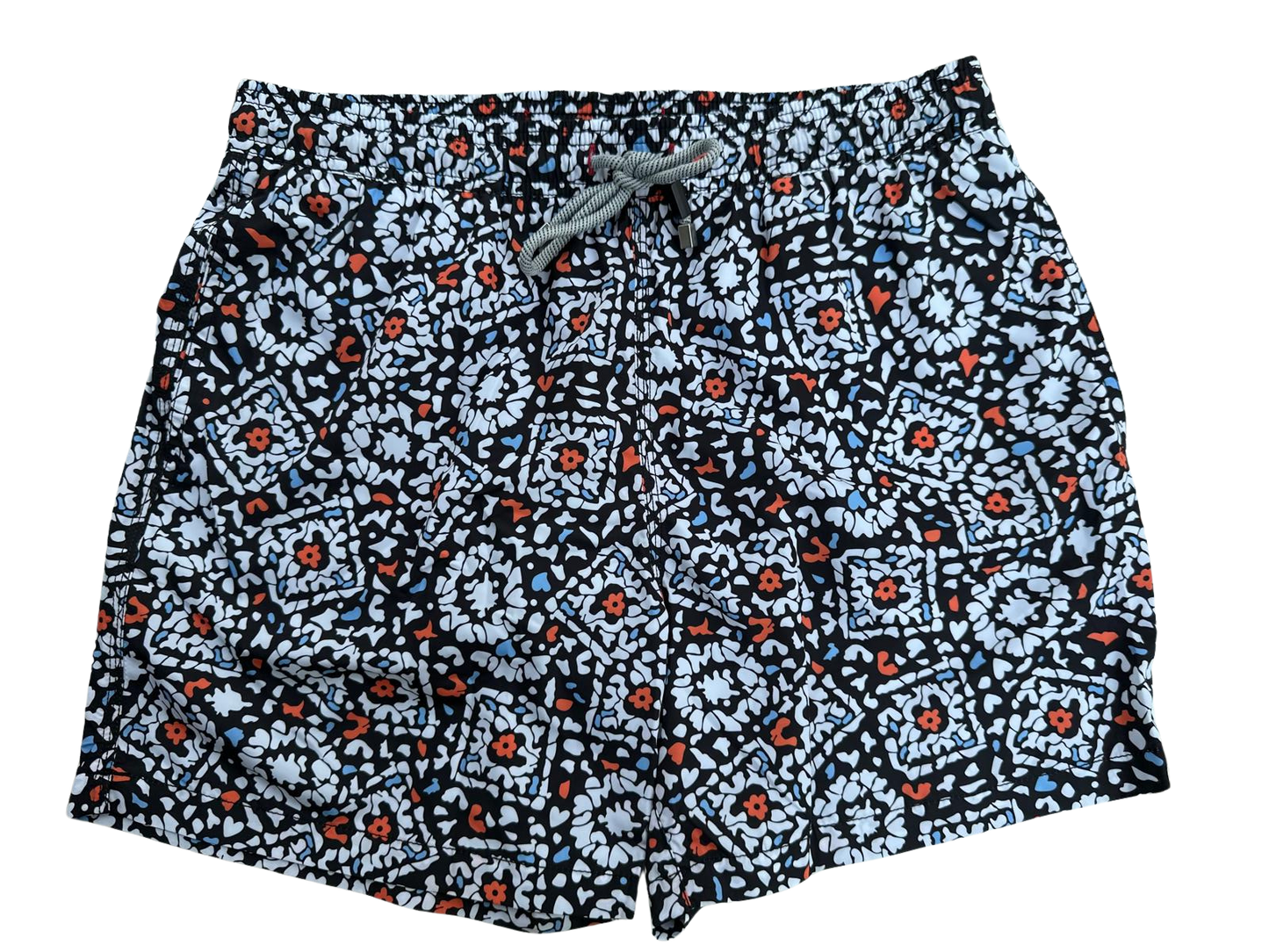 MEN'S COLORFUL MOSAIC PATTERN SWIM TRUNKS, BOARD SHORTS