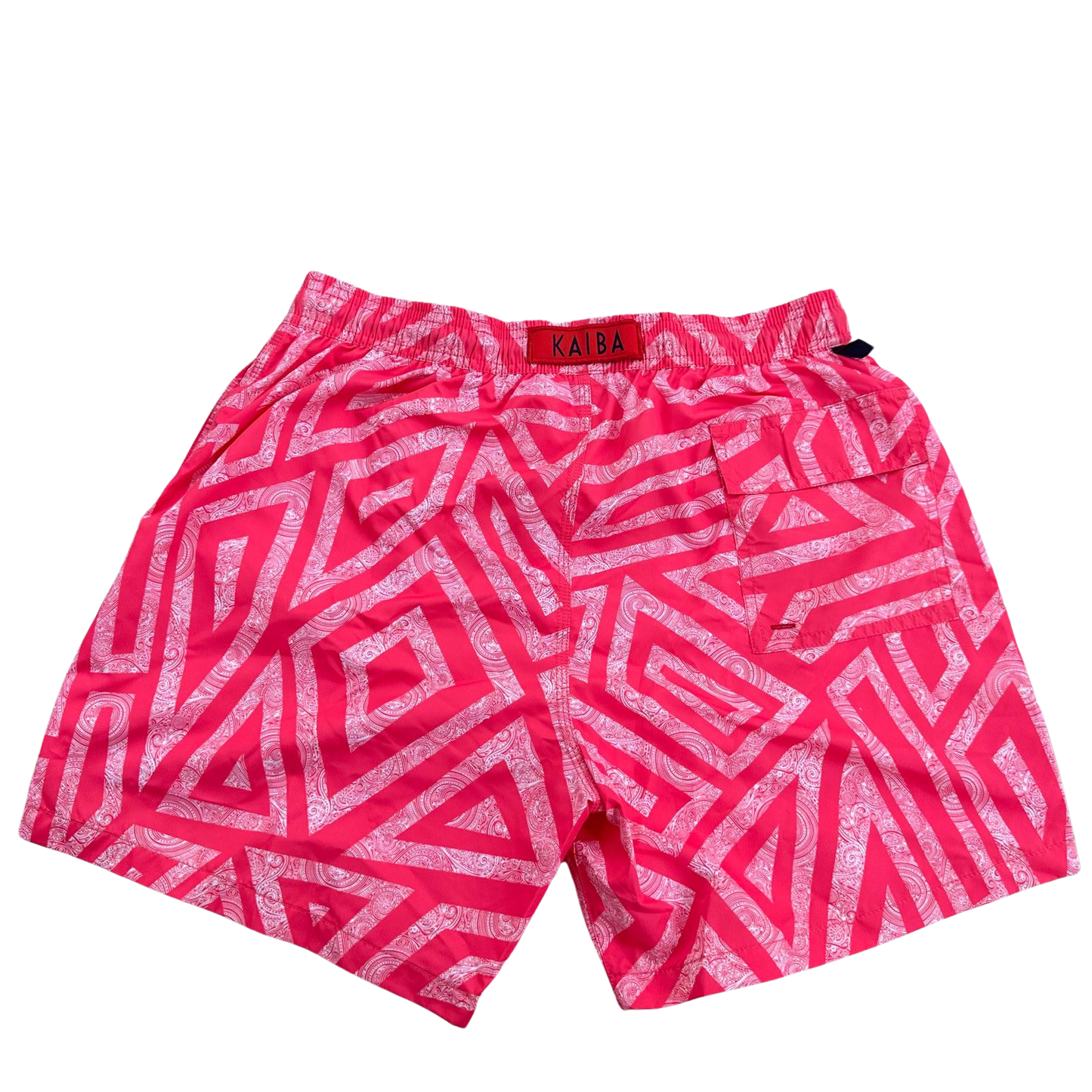 PINK WHITE MEN'S SWIM SHORTS, BOARD SHORTS