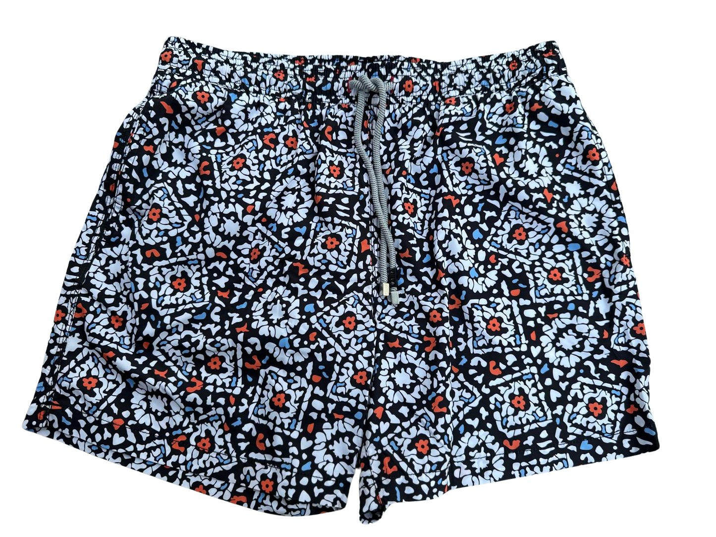 MEN'S COLORFUL MOSAIC PATTERN SWIM TRUNKS, BOARD SHORTS