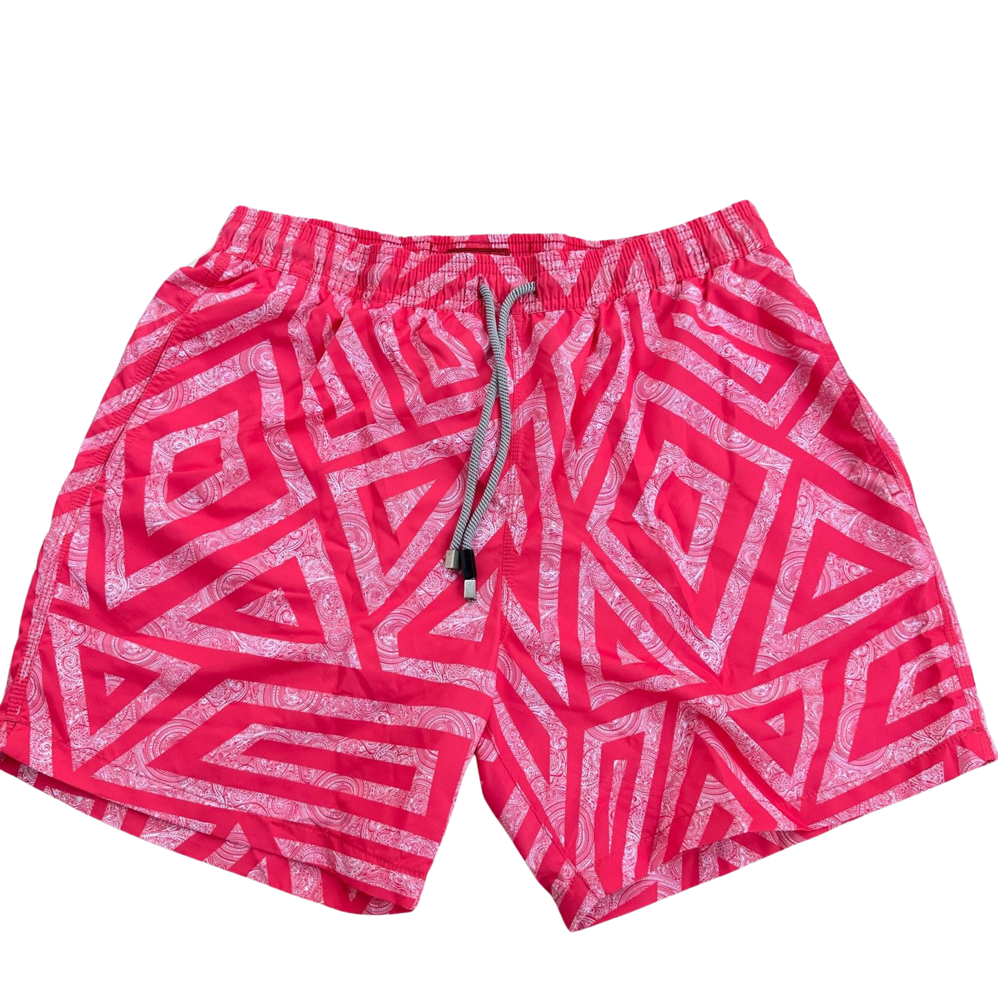 PINK WHITE MEN'S SWIM SHORTS, BOARD SHORTS