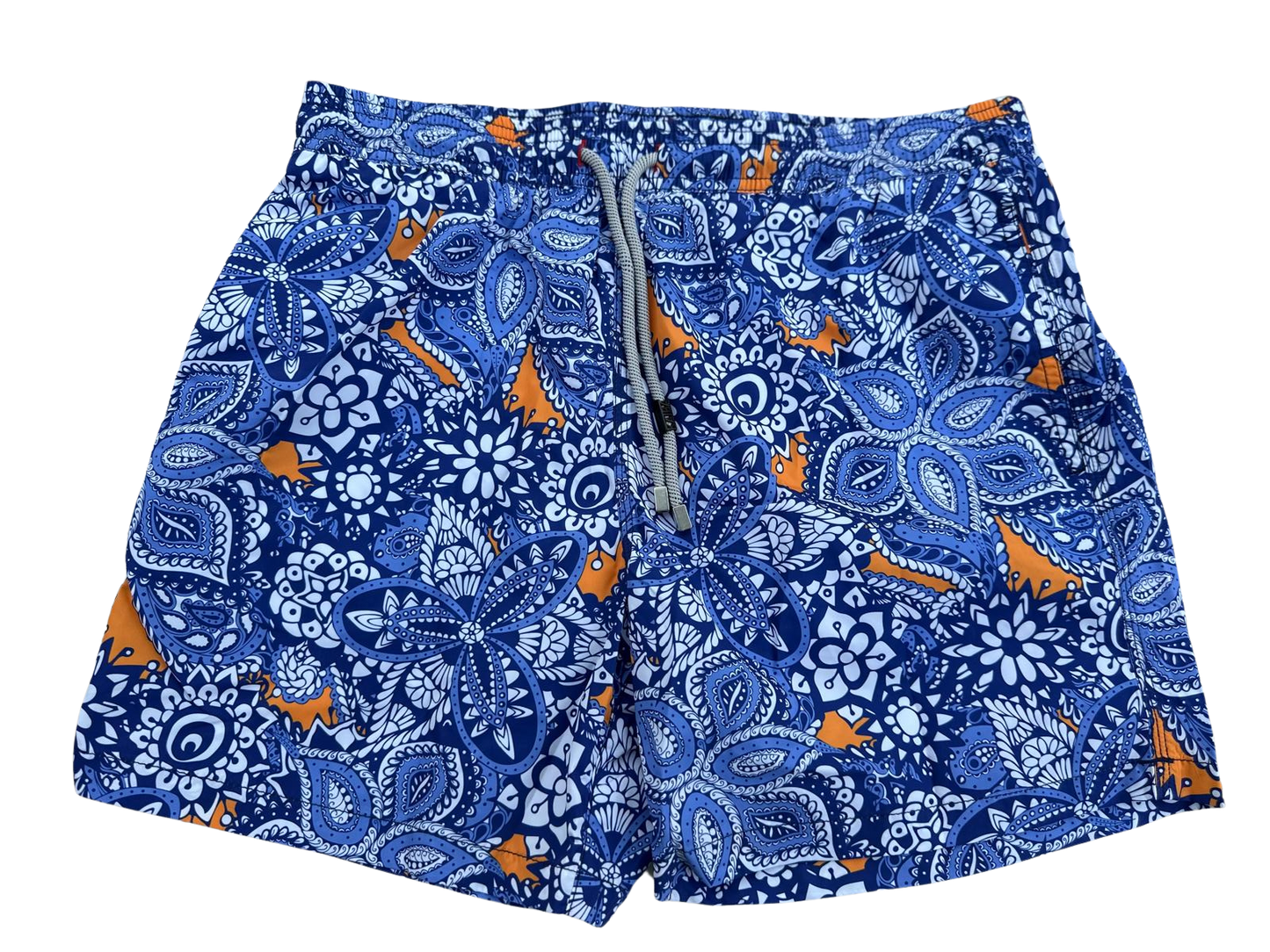 MAVİ FLORAL DESENLİ ERKEK YÜZÜCÜ ŞORT MAYO, BOARD SHORT