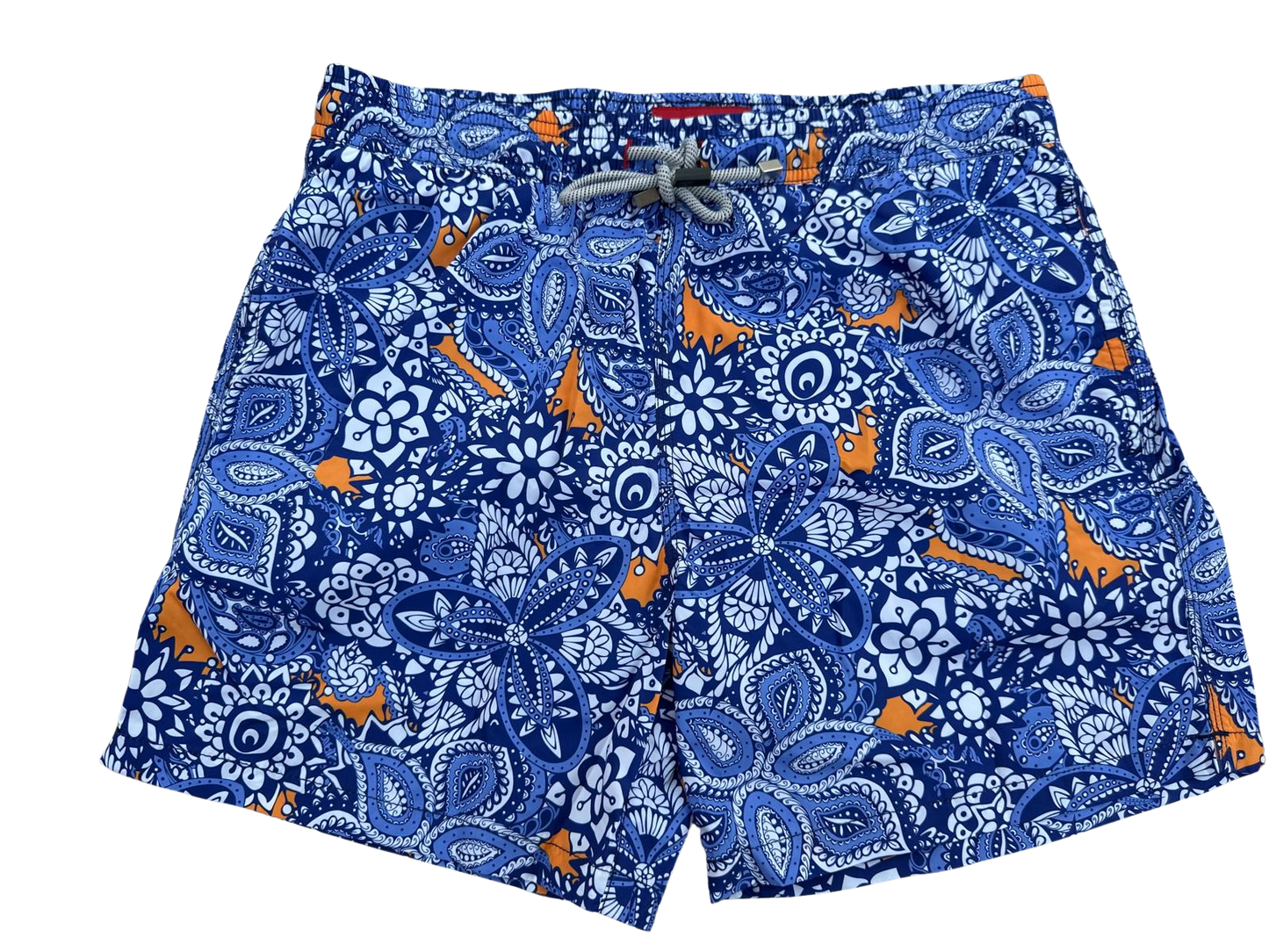 MAVİ FLORAL DESENLİ ERKEK YÜZÜCÜ ŞORT MAYO, BOARD SHORT