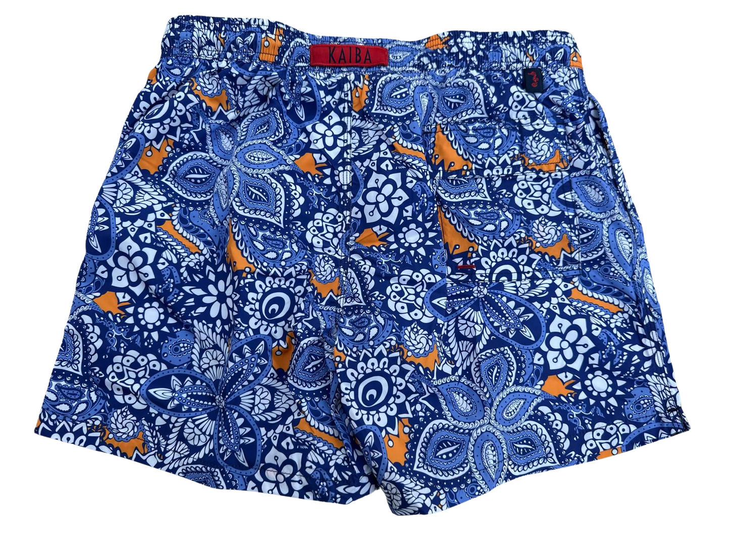MAVİ FLORAL DESENLİ ERKEK YÜZÜCÜ ŞORT MAYO, BOARD SHORT