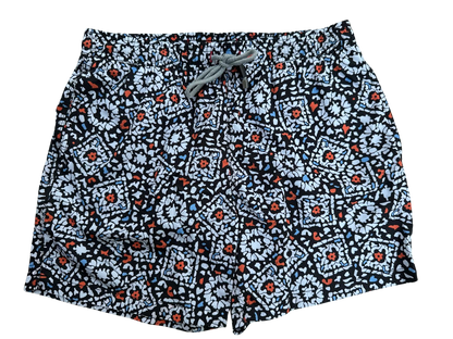 MEN'S COLORFUL MOSAIC PATTERN SWIM TRUNKS, BOARD SHORTS