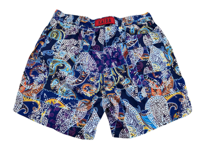 RENKLİ DESENLİ ERKEK YÜZÜCÜ ŞORT MAYO, BOARD SHORT