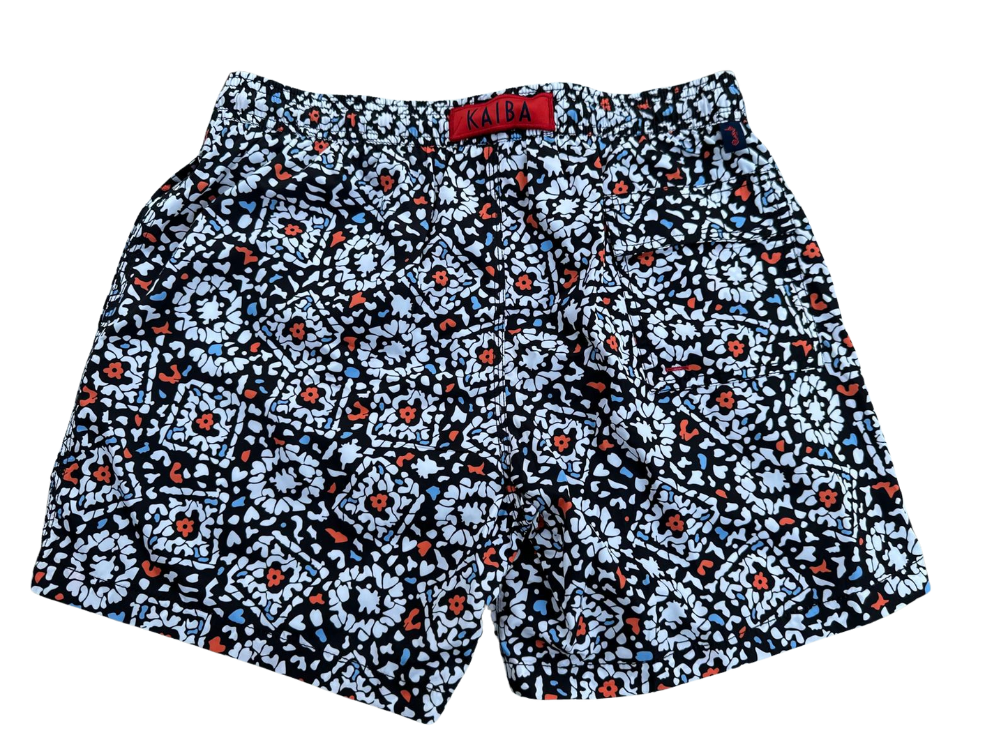 MEN'S COLORFUL MOSAIC PATTERN SWIM TRUNKS, BOARD SHORTS