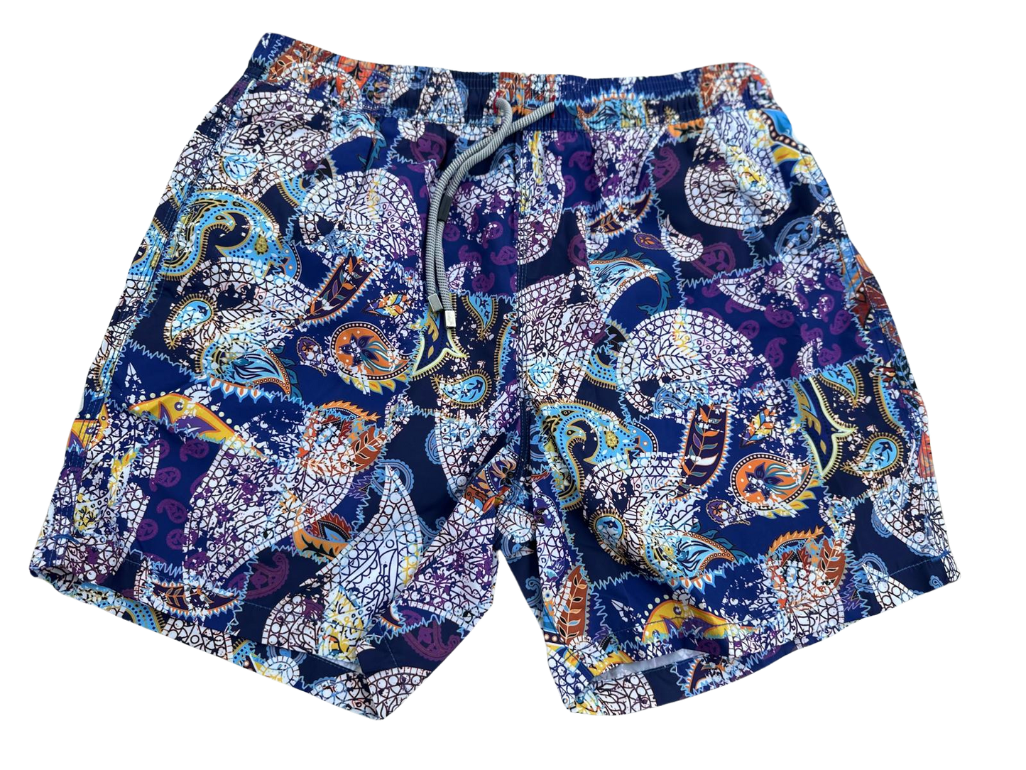 RENKLİ DESENLİ ERKEK YÜZÜCÜ ŞORT MAYO, BOARD SHORT